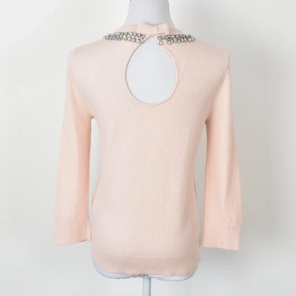 Kate Spade Embellished Necklace Sweater - M